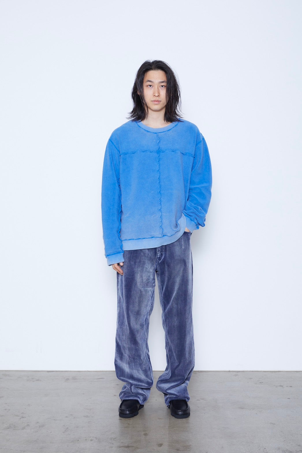Over Dyed Line Sweat Shirts