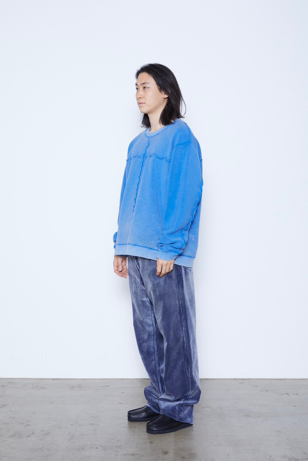 Over Dyed Line Sweat Shirts
