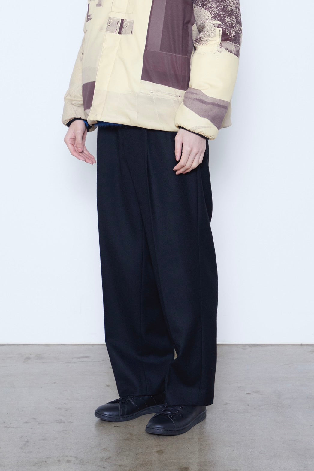 Flannel Wide Trousers