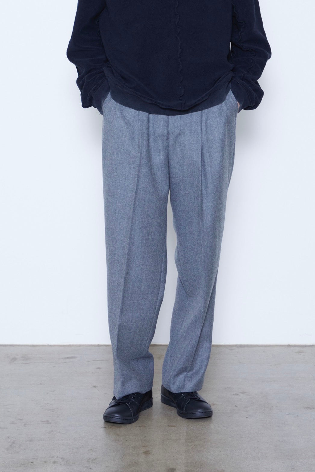 Flannel Wide Trousers