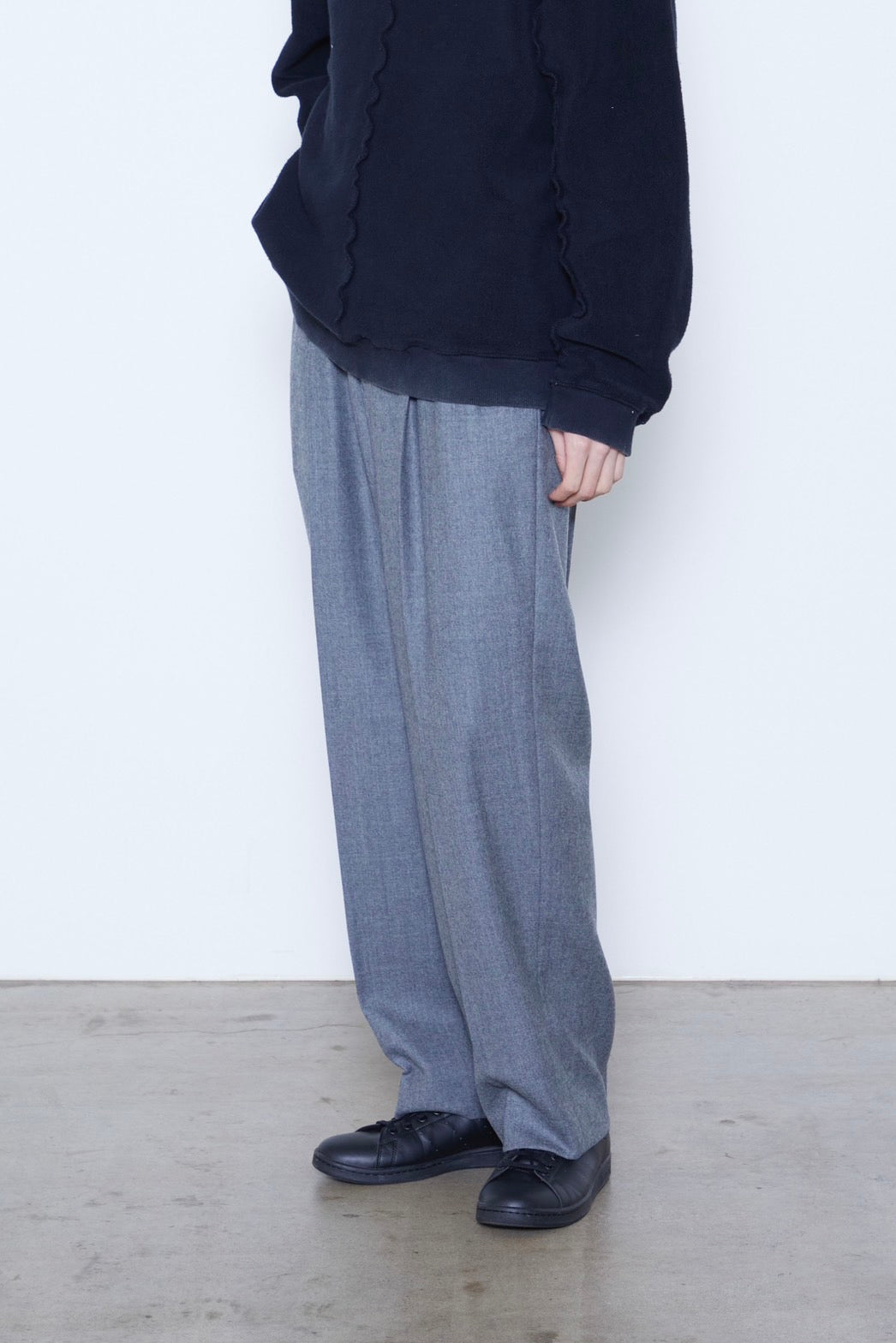 Flannel Wide Trousers