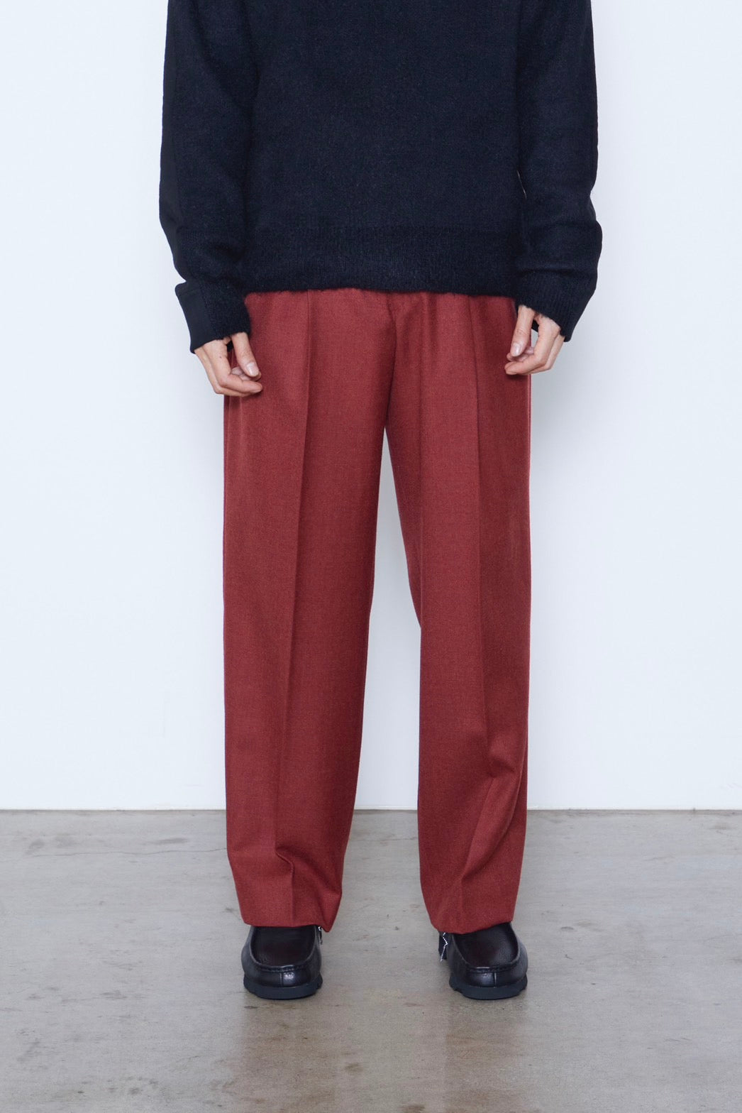 Flannel Wide Trousers