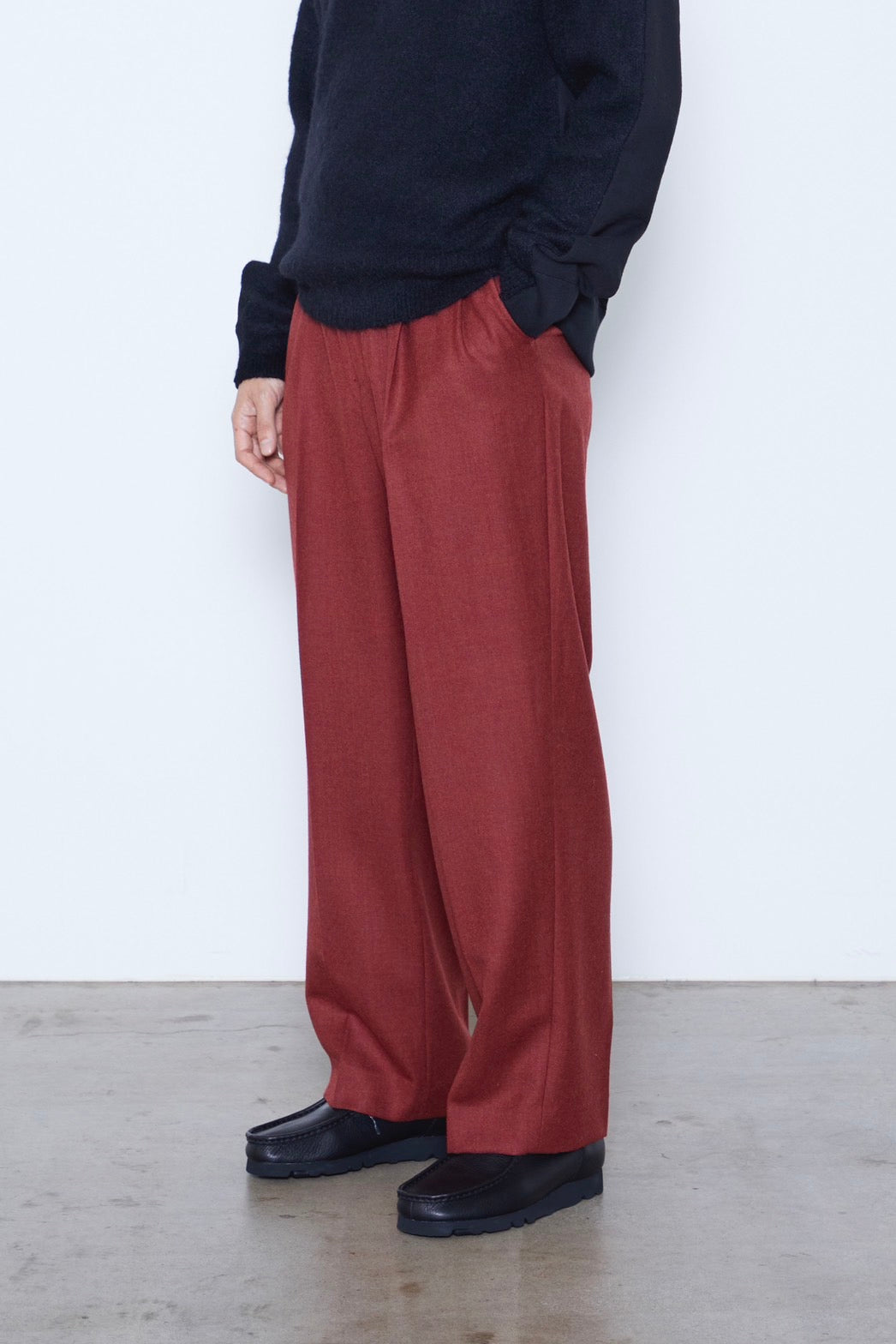 Flannel Wide Trousers