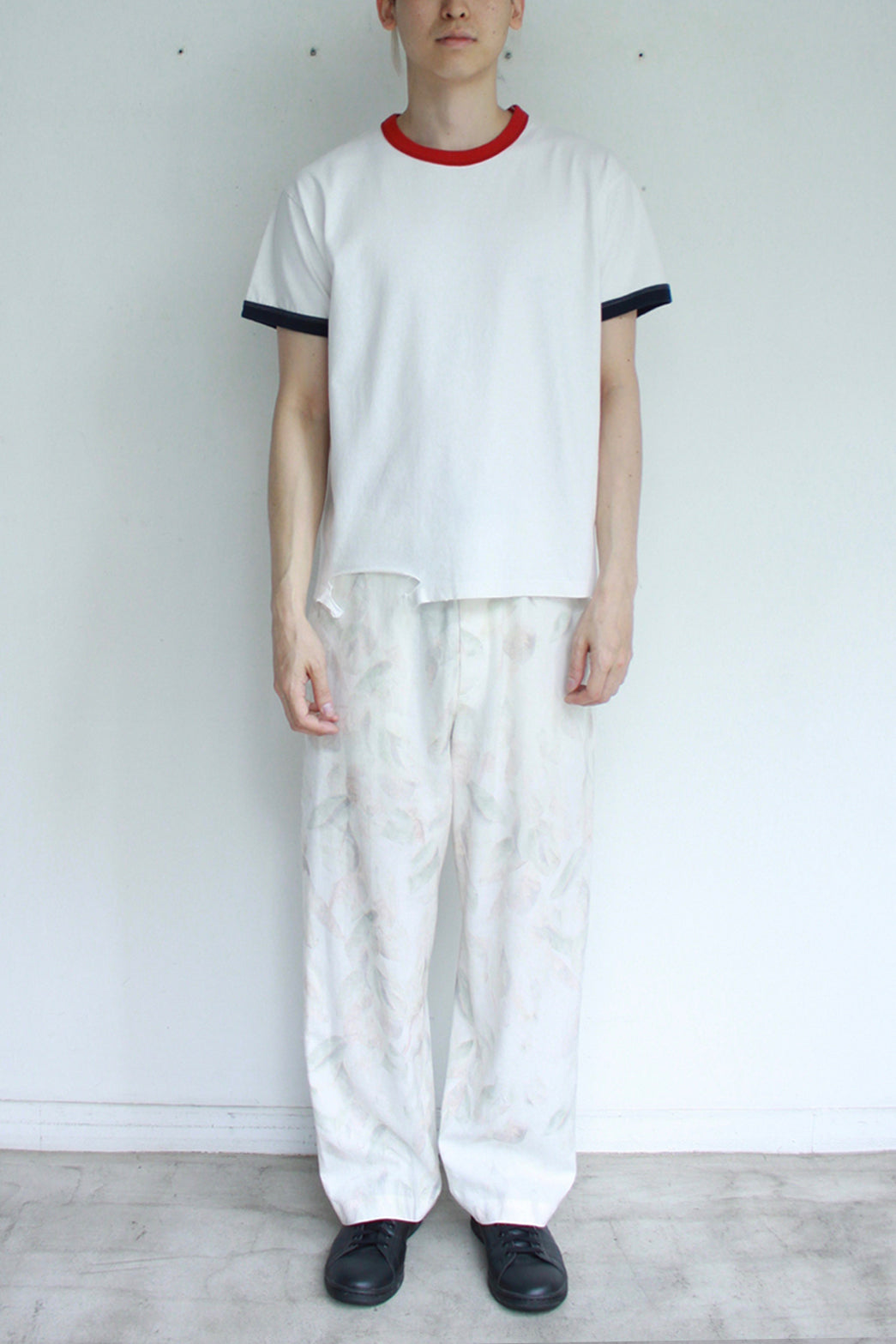 Leaf Patterned Easy Trousers