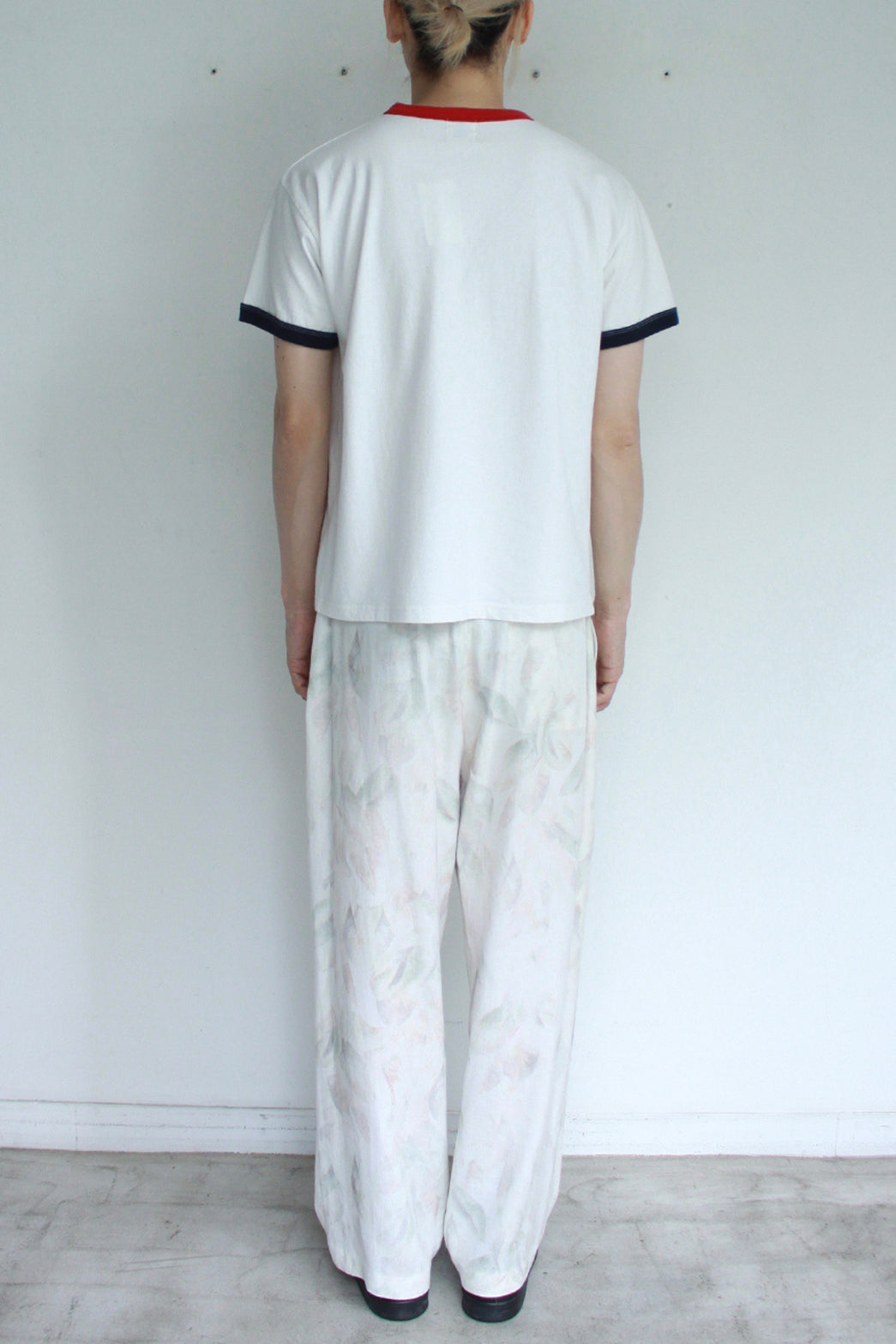 Leaf Patterned Easy Trousers