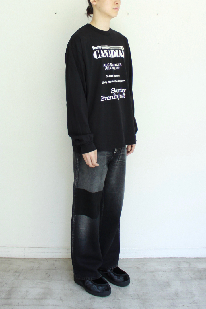 Reverse L/S Tee "PAPERS"