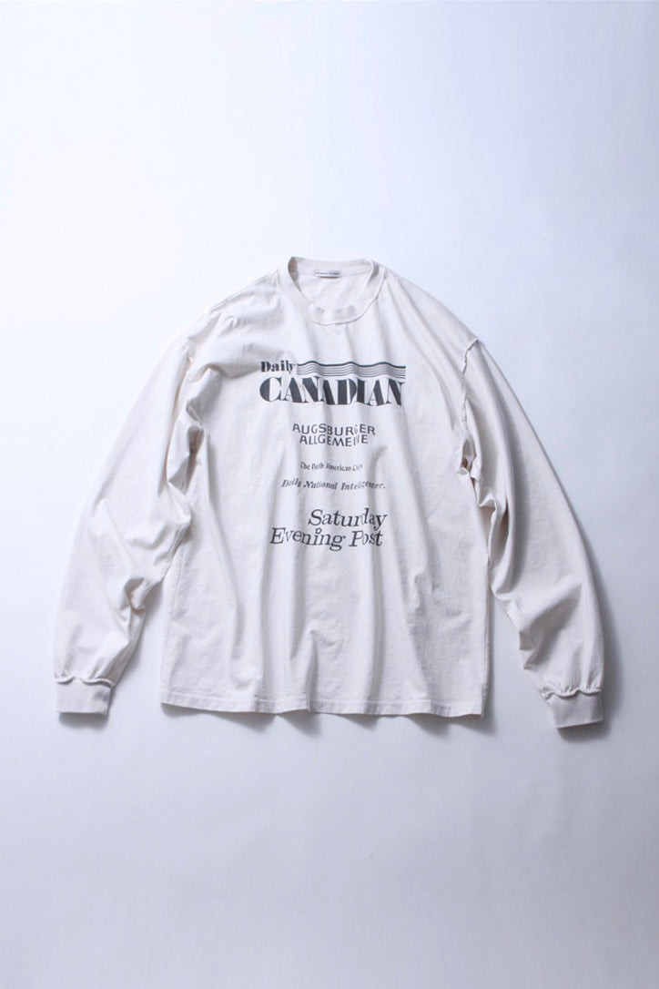 Reverse L/S Tee "PAPERS"