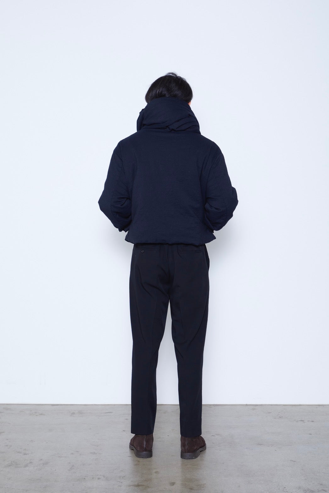Padded Short Jacket with Scarf