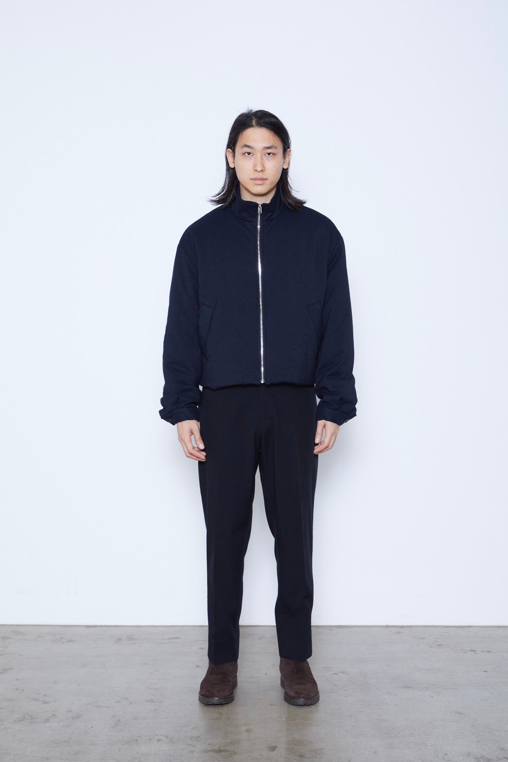 Padded Short Jacket with Scarf