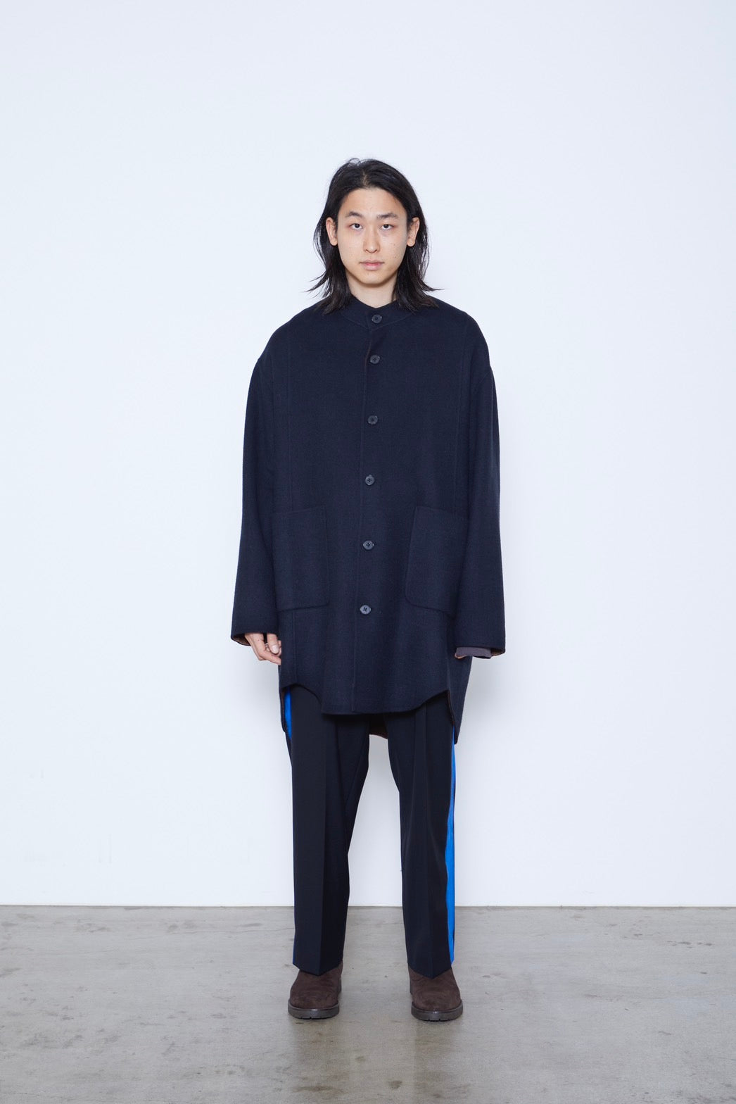 Double Face Coat with Scarf