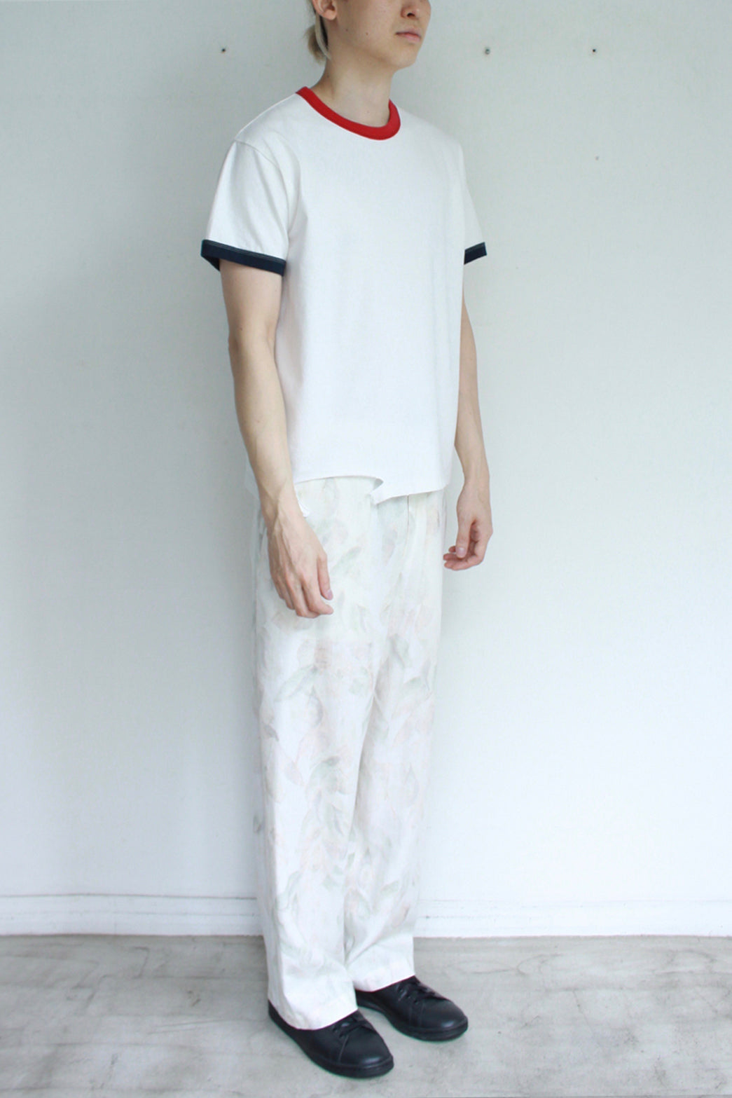 Leaf Patterned Easy Trousers