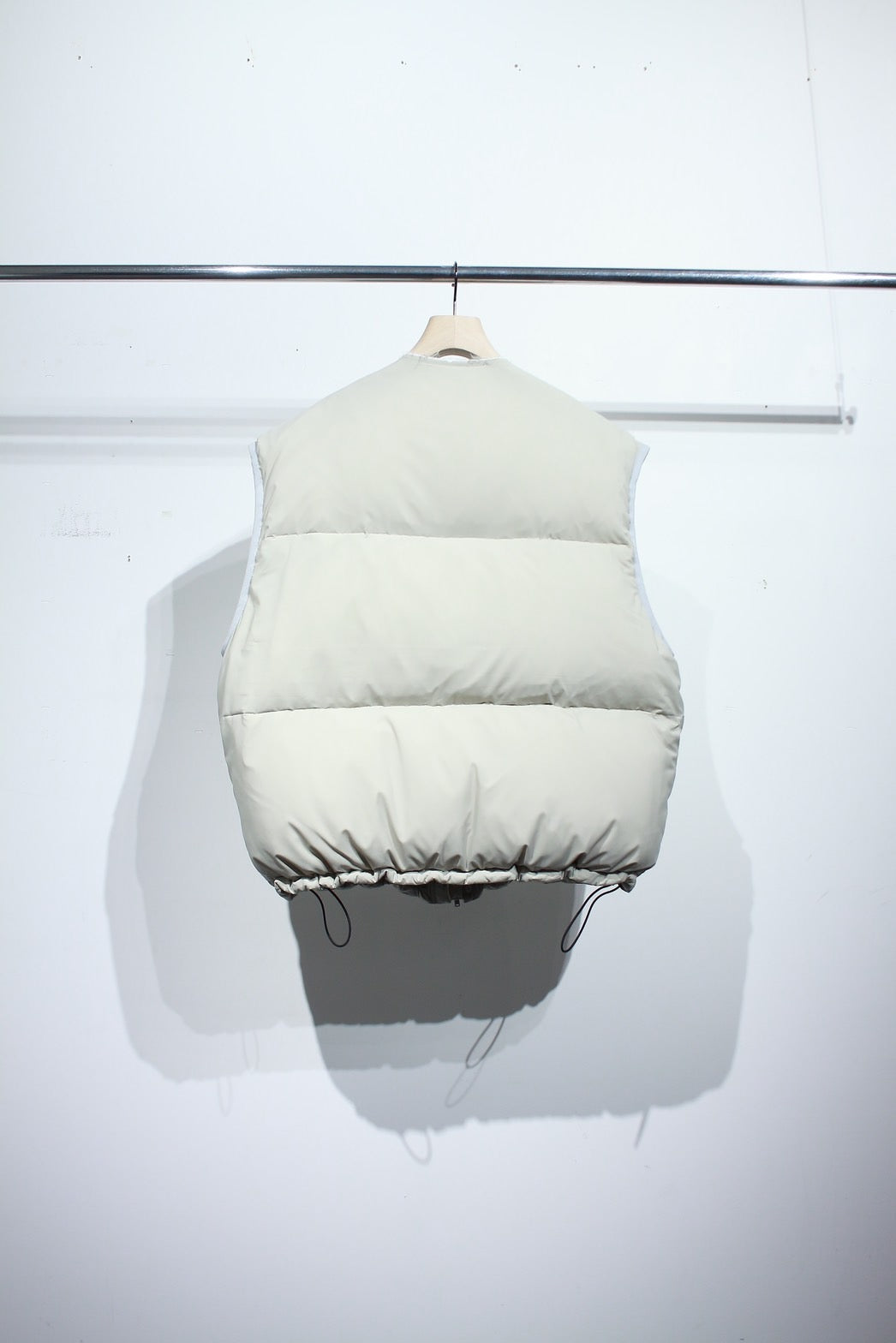 Collarless Down Vest Jacket