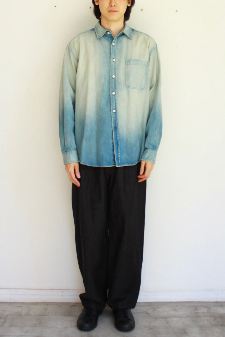 Sun Faded Dad Shirt "DENIM"