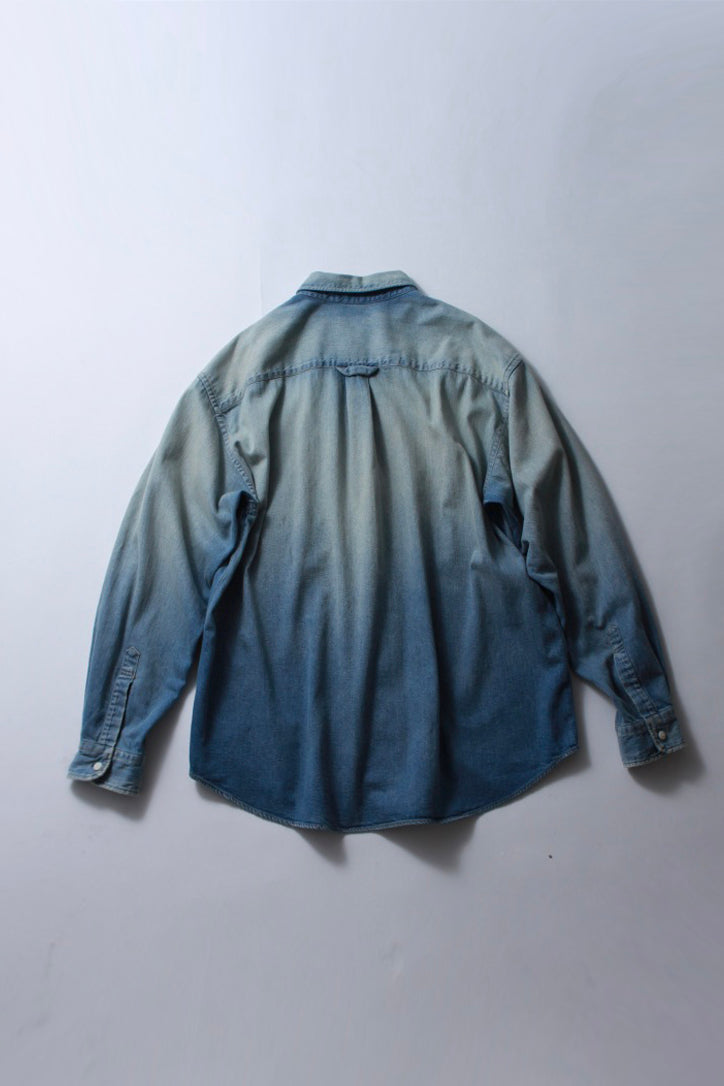 Sun Faded Dad Shirt "DENIM"