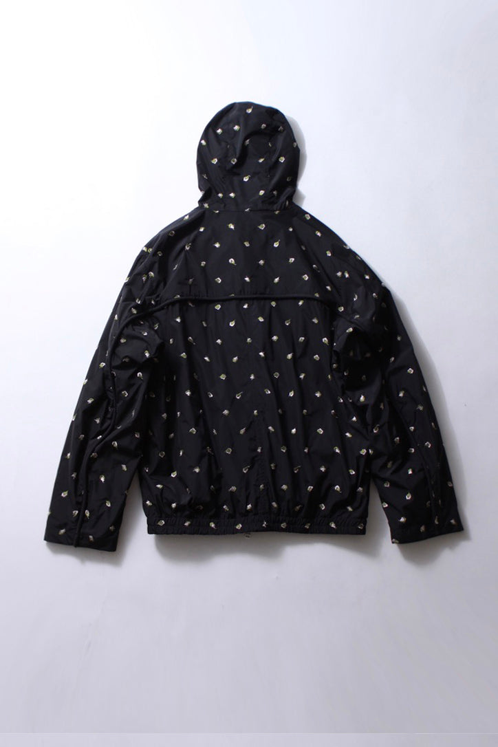 All-Over Embroidered Hooded Jacket