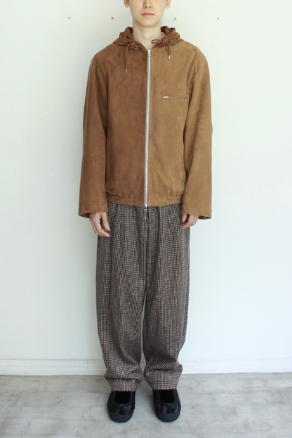 Leather Hooded Jacket