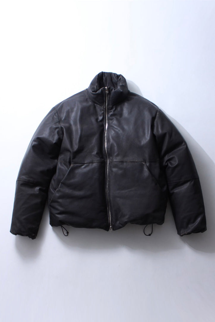 Damaged Leather Down Jacket