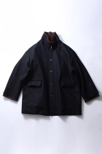 Layered Mouton Collar Coat