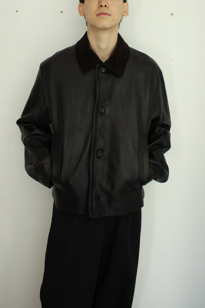 Car Jacket Cow Leather/Corduroy