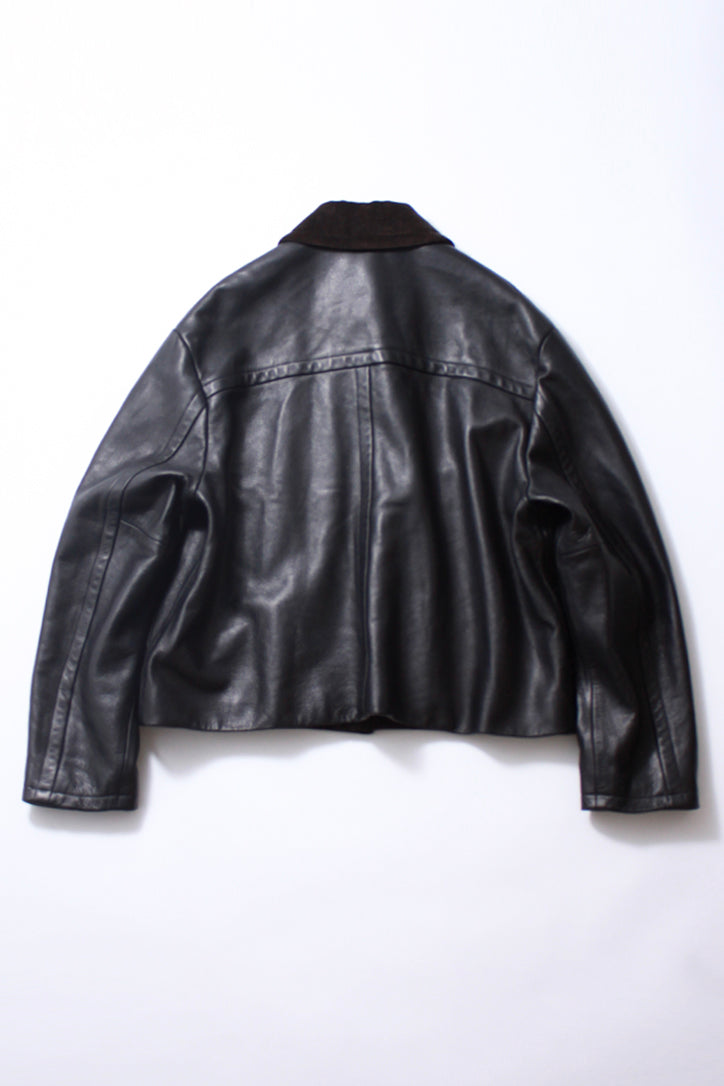 Car Jacket Cow Leather/Corduroy