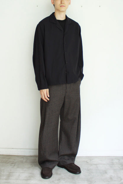 Short Lapel Shirt "WOOL DOBBY"