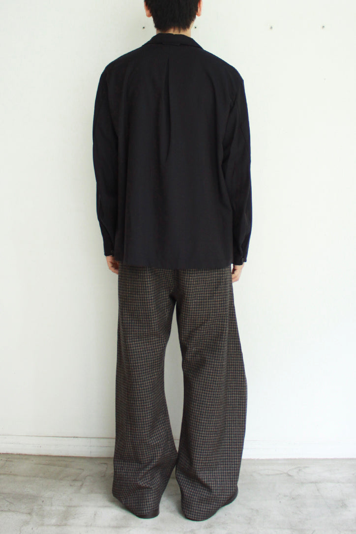 Short Lapel Shirt "WOOL DOBBY"