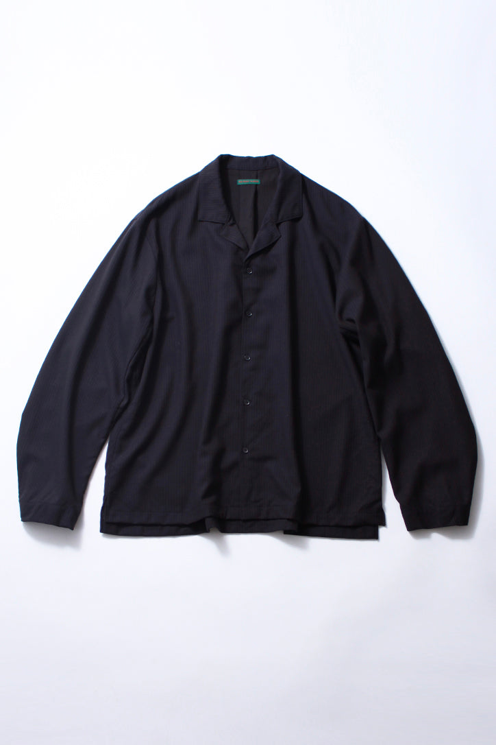 Short Lapel Shirt "WOOL DOBBY"