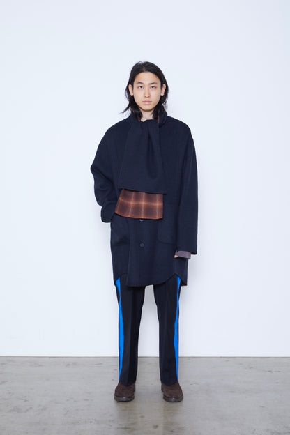 Double Face Coat with Scarf