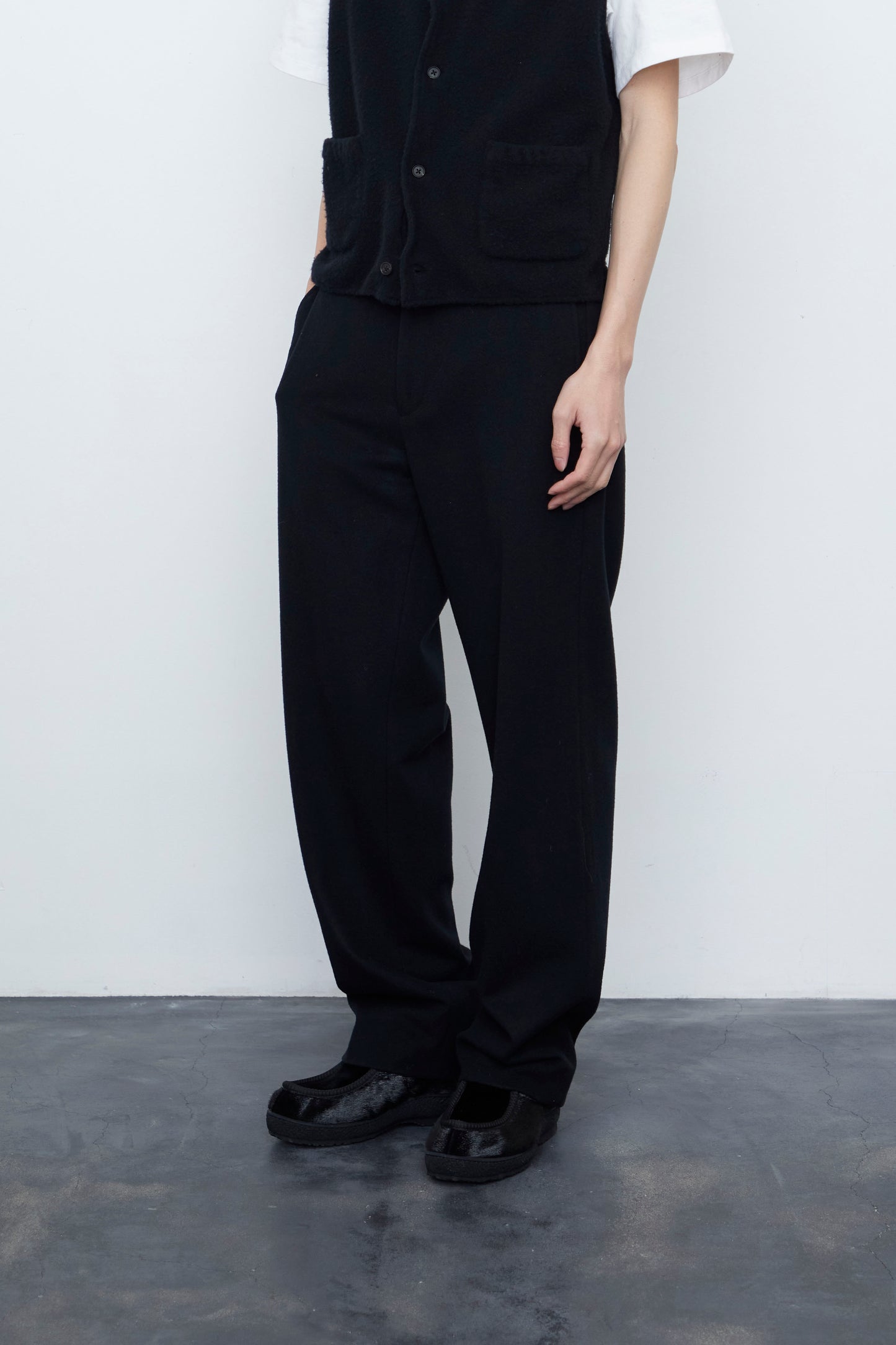 Flannel Wide Trousers